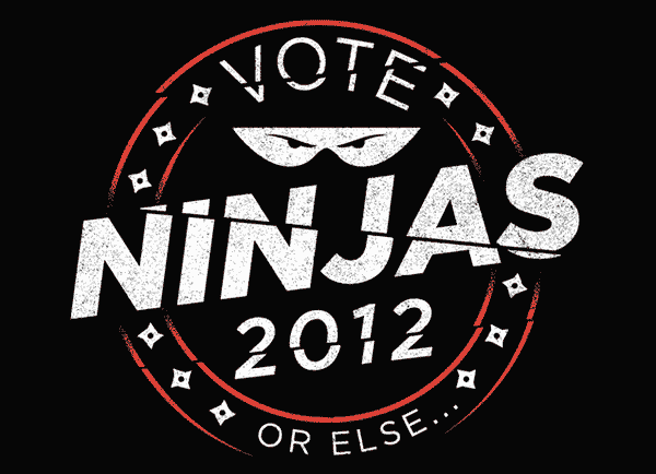 Vote Ninjas! t-shirt design inspiration