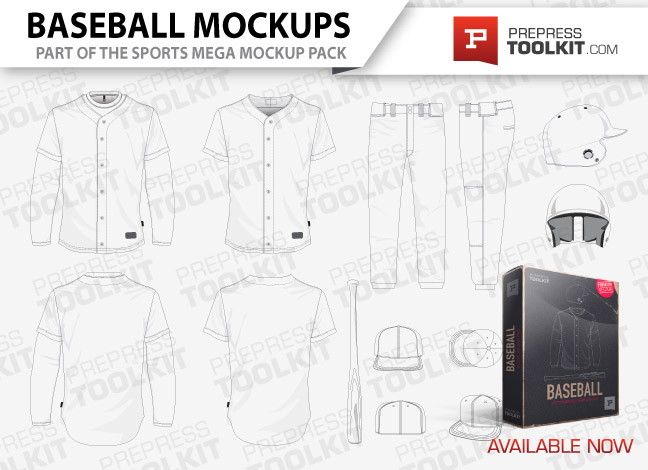 Baseball uniform mockup template vector