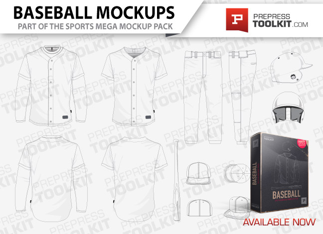 Baseball Uniform Team Face Off Mockup – Sports Templates