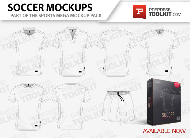 Soccer uniform mockup template vector