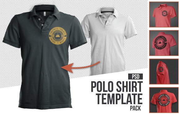 Mens polo shirt mockup template psd
